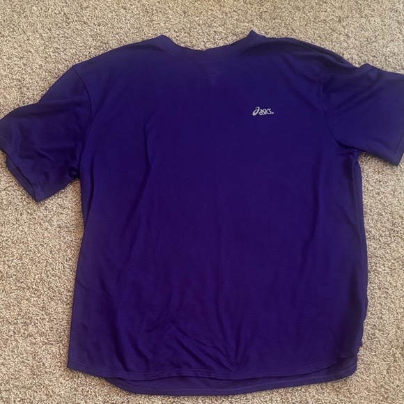 EUV ASICS Men's Deep Purple Short Sleeve Workout Shirt - Picture 1 of 7